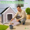 VOUNOT® Hundehütte Outdoor aus Holz, mit Bitumendach, Produktbild-Vorschau 5