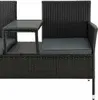 LOVE balkónový set, černý technoratan Náhled obrázku produktu 4