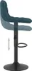 Barhocker Blau Samt 42,5 x 45 x (84-105) cm drehbar mit Produktbild-Vorschau 7