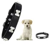 Süßes schwarzes Hundehalsband aus Leder mit Knochen Produktbild-Vorschau 6