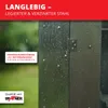 A close-up of a metal structure with water droplets, suggesting outdoor use and durability. Produktbild-Vorschau