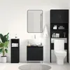 Möbel Waschbeckenunterschrank Schwarz Eiche 58x33x60 cm Produktbild-Vorschau 4