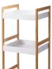 Bambus Badezimmerregal Badregal Wandregal Regal 4 Etagen 36x30x110cm Produktbild-Vorschau