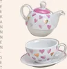 Tea for One Tee Set Herzen rosa gold Produktbild-Vorschau 4