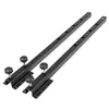 Two black metal table extension rails with adjustable knobs are shown against a white background. Produktbild-Vorschau