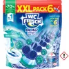 A product package for toilet bowl cleaner with a depiction of a toilet and water. Produktbild-Vorschau