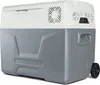 A studio shot of a portable cooler box with wheels. Produktbild-Vorschau