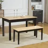Panca HOMCOM a 2 posti, panca da pranzo in legno, panca da Anteprima dell’immagine prodotto 2