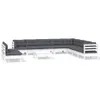 vidaXL 11 tlg. Garten Lounge Set mit Kissen Weiß Massivholz Produktbild-Vorschau 3