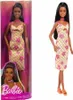 Barbie Fashionista Puppe im pink-orangenen Karokleid Produktbild-Vorschau 8