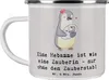 Mr. & Mrs. Panda Emaille Tasse Hebamme Magie - Grau Pastell Produktbild-Vorschau 1