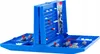 A blue Battleship game board with ships and markers. Produktbild-Vorschau