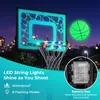 COSTWAY LED Basketballkorb mit Rollen, Ständer, 115-144 cm, Produktbild-Vorschau 6