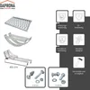 DAPRONA Laufrost Set für flache Dachziegel 60cm, Dachtritte Produktbild-Vorschau 2