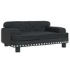 Letto per cani in velluto nero 70x45x30 cm Anteprima dell’immagine prodotto 1