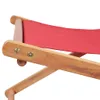Sedia da spiaggia pieghevole in tessuto e legno rosso Anteprima dell’immagine prodotto 8
