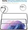 A product image showing a screen protector on a smartphone, with diagrams illustrating its features. Produktbild-Vorschau