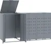 vidaXL Mülltonnenbox für 3 Tonnen Grau 207x79x117 cm Stahl Produktbild-Vorschau 1