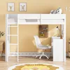 Hochbett mit Lattenrost, Schreibtisch, Leiter und Produktbild-Vorschau 2