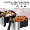 Horkovzdušná fritéza 10L se 2 fritovacími komorami, Fritéza Náhled obrázku produktu 7