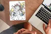 MuchoWow® Mauspad Mousepad Eine Illustration eines weißen Produktbild-Vorschau 4