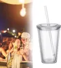 Plastikbecher Mehrweg doppelwandig Tasse Becher Deckel mit Produktbild-Vorschau 2