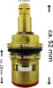 A close-up studio shot of a brass valve stem with measurement indicators. Produktbild-Vorschau