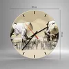 Wanduhr - Rund - Glasuhr - Reis Asien Feld Wasser - 30x30cm Produktbild-Vorschau 3