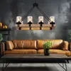 Hängeleuchte, Metall, Holz, rauchfarben, 8 Flammig, L 75 cm Produktbild-Vorschau 2