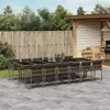 The Living Store 13-tlg. Garten-Essgruppe mit Kissen Grau Produktbild-Vorschau 2