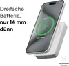 LINQ LQWP102, 10000 mAh, Kabelloses Aufladen, 7,5 W, Silber Produktbild-Vorschau 10