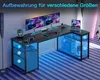 Schreibtisch mit 2 Schubladen und Regal, 160×80 cm Produktbild-Vorschau 5