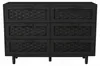 Comodino ProximaX nero con 6 cassetti, effetto rattan, Anteprima dell’immagine prodotto 12
