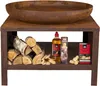 Esschert Feuerschale mit Holzlagerung 80 cm Rust Produktbild-Vorschau 4