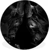 MuchoWow® Rundes Wandbild - Runde Bilder Blumen - Kuh - Produktbild-Vorschau 1