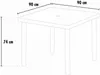 A line drawing of a square table with dimensions indicated. Anteprima dell’immagine prodotto
