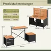 COSTWAY Panchina da giardino 2 in 1, tavolo da picnic e Anteprima dell’immagine prodotto 3