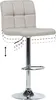 A beige bar stool with a chrome base and adjustable height mechanism. Náhled obrázku produktu