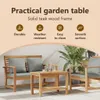 Table basse marron 70 X 40 X 45 Cm Teck massif Lumarko Voir les images du produit 4