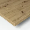 A close-up view of a wooden surface with a knotty texture, likely a countertop or furniture panel. Voir les images du produit