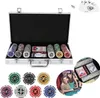 Izrielar 300 Pokerchips Spiel Pokerset Pokerkoffer Set mit Produktbild-Vorschau 9