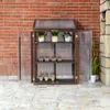 Greenspot Origin Mini Serre - 80x42x121cm Bois de rose brun Voir les images du produit 6