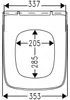 WC Sitz - Toilettensitz Slim - Weiß - 44,5 Cm X 35 Cm - Produktbild-Vorschau 12