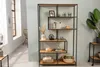 Industrial Bücherregal SLIM LINE 185cm Wildeiche schwarz Produktbild-Vorschau 3