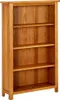 Libreria 4 scomparti 70x22x110 cm in rovere massiccio Anteprima dell’immagine prodotto 7