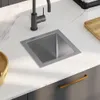vidaXL Handgemachte Einbauspüle Edelstahl Produktbild-Vorschau 2