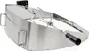 A stainless steel pizza ring with a rotisserie spit, designed for a Weber grill, is shown against a white background. Produktbild-Vorschau