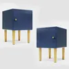 Set da 2 comodini, tavolini da comodino, blu navy, tavolini Anteprima dell’immagine prodotto 8
