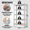 MONZANA® 2x Étagères charge lourde 5 niveaux 170x75x30cm Voir les images du produit 2