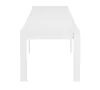 A white table shown from a straight-on, eye-level perspective. Produktbild-Vorschau